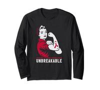 Multiple Myeloma Warrior Unbreakable Strong Woman Ribbon Long Sleeve T-Shirt