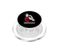 Multiple Myeloma Warrior Unbreakable Strong Woman Ribbon PopSockets PopGrip for MagSafe