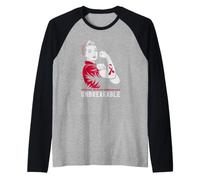 Multiple Myeloma Warrior Unbreakable Strong Woman Ribbon Raglan Baseball Tee