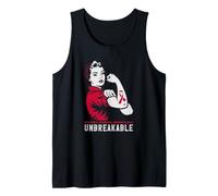 Multiple Myeloma Warrior Unbreakable Strong Woman Ribbon Tank Top