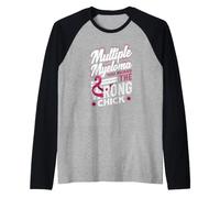 Multiple Myeloma You Picked The Wrong Chick Ribbon Fighter Raglan Baseball Tee