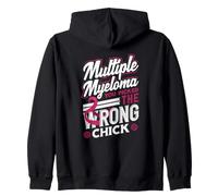 Multiple Myeloma You Picked The Wrong Chick Ribbon Fighter Zip Hoodie