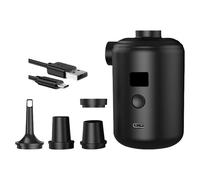 Multiple Nozzle Air Pumps 4 Adjustable Tip Rechargeable Battery Compacts For Pool Float Air Mattress Camping Essential Double Speed Inflator With LED Light