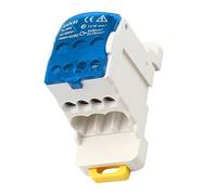 Multiple Output Electrical Enclosures DIN Rails 8 Terminals Port Brass Contacts Sturdy Housing Daily Use Multiple Output Terminals Block