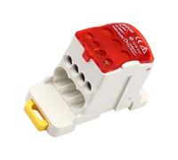 Multiple Output Electrical Enclosures DIN Rails 8 Terminals Port Brass Contacts Sturdy Housing Daily Use Multiple Output Terminals Block
