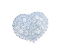 Multiple Pattern Nails Art Mold Flexible Silicone Template for Leaves Mushroom Heart Designs Heart Shaped Nails Art Silicone