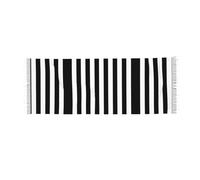 Multiple Patterns Women'S Fashion Art Printed Tassel Black & White Stripe Scarf, Soft And Warm Blanket Scarf Shawl.