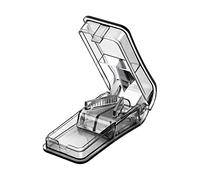Multiple Pill Cutter Case Box Splitter Portable Useful Holder Clear Black