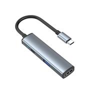 Multiple Port USB C Hubs Combines 100W Power Delivery 4K HDTV Connectivitys 5Gbps Data Transfer Aluminum Case USB C Hubs With Charging