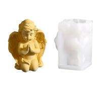 Multiple Purpose Cherubim Sculpture Elastomer Cast for Chocolate Soap Flame Making Cherubim Grasps on Jowls Cast