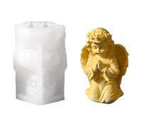 Multiple Purpose Cherubim Sculpture Elastomer Cast for Chocolate Soap Flame Making Cherubim Grasps on Jowls Cast