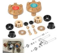 Multiple Purpose Faucet Repair Toolkit with Brass Construction & 12 Essential Accessories -22MH for Model 22 EPDM Washer Valves Seat Kit