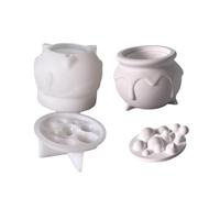 Multiple Purpose Halloween Elastomer Jar Cast for Candy Storage Flame Owner Rosin Molding Permanent Heat Immune Craft Tool Halloween Silicone Cast Cube Storage Jar