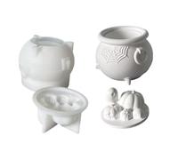 Multiple Purpose Halloween Elastomer Jar Cast for Candy Storage Flame Owner Rosin Molding Permanent Heat Immune Craft Tool Halloween Silicone Cast Cube Storage Jar