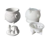 Multiple Purpose Halloween Elastomer Jar Cast for Candy Storage Flame Owner Rosin Molding Permanent Heat Immune Craft Tool Halloween Silicone Cast Cube Storage Jar