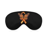 Multiple Sclerosis Awareness Butterfly Sleep Mask Soft Blackout Eye Mask Eye Shade Cover with Adjustable Strap for Men Women