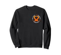 Multiple Sclerosis Awareness MS Orange Ribbon Heart Pocket Sweatshirt