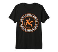 Multiple Sclerosis Awareness Trip Hazard Orange Circle Premium T-Shirt
