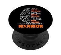 Multiple Sclerosis For MS Warrior MS Fighter MS Disease PopSockets Swappable PopGrip