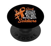 Multiple Sclerosis MS God gives battles strongest soldiers PopSockets Adhesive PopGrip