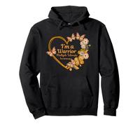 Multiple Sclerosis Warrior Women Heart Flower MS Awareness Pullover Hoodie