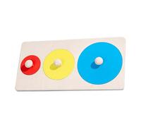 Multiple Shape Puzzle - 20x9.7cm/29.8x7.7cm Wood Knob Puzzle, Geometric Board, Colorful Pieces | Perfect For Learning Play, Recognition, Early Math Skills, Educational Toy Fun