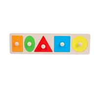 Multiple | Shapes Jumbo Knob Wood, Wood Geometric, Colorful Multiple Puzzles