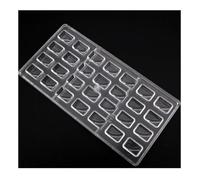 Multiple Shapes Polycarbonate Chocolate Mold,3D Clear Mold DIY Handmade Chocolate PC Mold,Christmas Chocolate Baking Moulds,Candy Jelly Dessert Mold (28 Cells Square)
