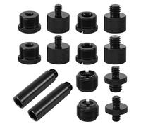 Multiple Size 14 Piece Mic Stand Thread Adapter Set Microphone Screw Adapter Set for Flexible Sound & Video Equipment Setups Micr Stand Processor