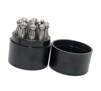 Multiple Size Steel Metal Stamping Set 15 / 17Pcs Jewelry Bells Making Tool Organizers Jewelry Bead Forming Punches