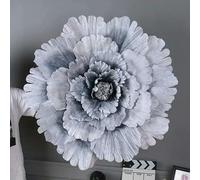 Multiple Sizes Wedding Flower Large Silk Artificial Flower Peony Head Giant Flowers For Diy Flower Background Wall Decoration-Gray-80cm