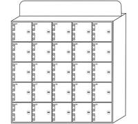 Multiple Slots Mobile Phone Storage Box with Lock and Keys, Acrylic Cell Phone Locker with Door, for Classroom Office Home
