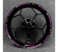 Multiple styles Motorcycle 17 Inch Front And Rear Wheel Hub Decal Set Trim Protection Rim Waterproof Sticker For Yamaha YZF R3(Style 6)