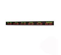 Multiple Time Zones Clock, 6 City Digital World Clock, Daylight Saving Time Function, 5-Level Brightness Adjustment, Calibrated Automatically, For Hotels, Multinational Enterprises