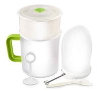 Multiple Usage Food Strainer Greek Yogurt Strainer Maker with 200 Micron Nylon Cheesecloth Bag Food Grade Polycarbonate and Stainless Steel Mesh BPA-Free, Soy Milk Juice Tea Filter 1.5-Quart