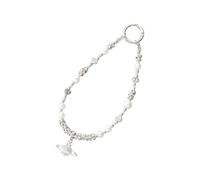 Multiple Use Handmade Pearl Beads Phone Charm Stable Crystal Pendant Decoration Electronic Accessories Trendy Phone Jewelry Crystal Accents