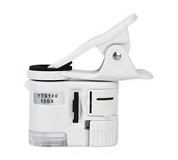 Multiple Use Phone Magnifier With LED General Clip On Microscope Lens Easy Carry For Enhances Microscopic Observation Mobile Microscope