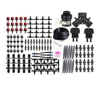 Multiple Zone Garden Irrigation Set 45PSI Polyethylene Tubing 40M Coverage Aerating Component Fit for Vegetable Patches Anti Clogging Polyethylene Drip Tubing Systems