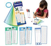 Multiplication and Addition - Double Sided Dry Erase Educational Toy Educational Math Practice Tool for Teaching 1st to 3rd Grade Students Activity Set