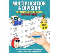 Multiplication and Division Workbook for 5th Grade: Grade 5 Math Workbook with Multiplication and Division Practice, Decimal Operations, Math Drills ... Ages 10-11 (Learn by Playing: Math for Kids)