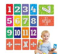 Multiplication Cards for Learning, Math Flash Cards | Multiplication Chart Information Card Board Game for Math Learning - Poster Set by