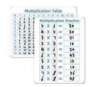 Multiplication Chart Whiteboard - Double-Sided Times Table, 9" x 12" Dry Erase Board, Math Manipulatives White Board for Kids Students, Classroom and Home Learning