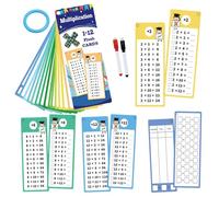 Multiplication Flash Cards, 1-12 Times Tables, Flash Cards, Kids Math Learning Tools, Double-Sided Design Engaging & Reusable 8x7cm for 1st to 3rd Grades