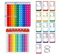 Multiplication Flash Cards, 156 Hole Punched, Math Game Flash Cards, Times Table Math Games Toy, Multiplication Pop Fidget Chart, For 3rd-6th Grade