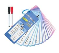Multiplication Flash Cards,Flash Cards for Division - Flash Cards for Multiplication and Division 15X,Math Equations Studying Cards with Dry Erase Pens to Develop