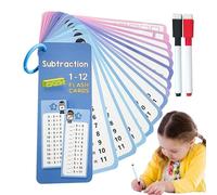 Multiplication Flash Cards - Math Learning Aids, Division and Multiplication Practice with Dry Erase Pens, Educational Tool for Classrooms, Homeschooling, Study, and Math Skill Development