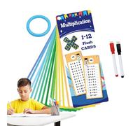 Multiplication Flash Cards, Multiplication Table Flash Cards | Times Tables Resources for Children,2 Erase Pens, Interactive Learning Game, Double-Sided for Kids