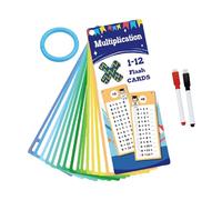 Multiplication Flash Cards - Multiplication Table, Math Ḿultiplication Learning Cards, Times Tables Resources For Children, Double-Sided Interactive Learning Game For Classroom, Home Schoo