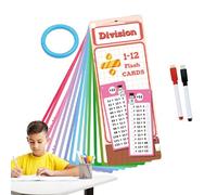 Multiplication FlashCard, Times Tables Flash Cards, Flash Cards for Children, Double-Sided Interactive Educational Game with 2 Dryer Pens for Classroom, Home School