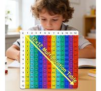 Multiplication Learning Board, 12x12 Multiplication Tables, Push Bubble Sensory Classroom & Home Learning Multiplication Chart Tool，Fidget Game for Teachers to Create a Variety of Math Operations